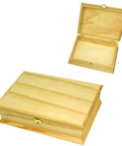CAJA MADERA C/MOLDURA Y CIERRE Nº3 17X11X6.5 CM