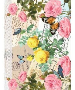 PAPEL ARROZ CADENCE A3 REF. 447 ROSAS Y CARTAS