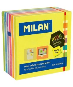CUBO 400 NOTAS ADHESIVAS MILAN 76X76 MM SURTIDO