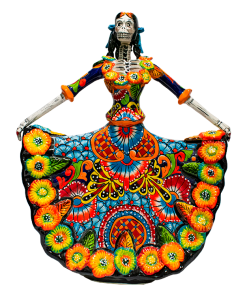Catrina Folklórica de Cerámica estilo Talavera