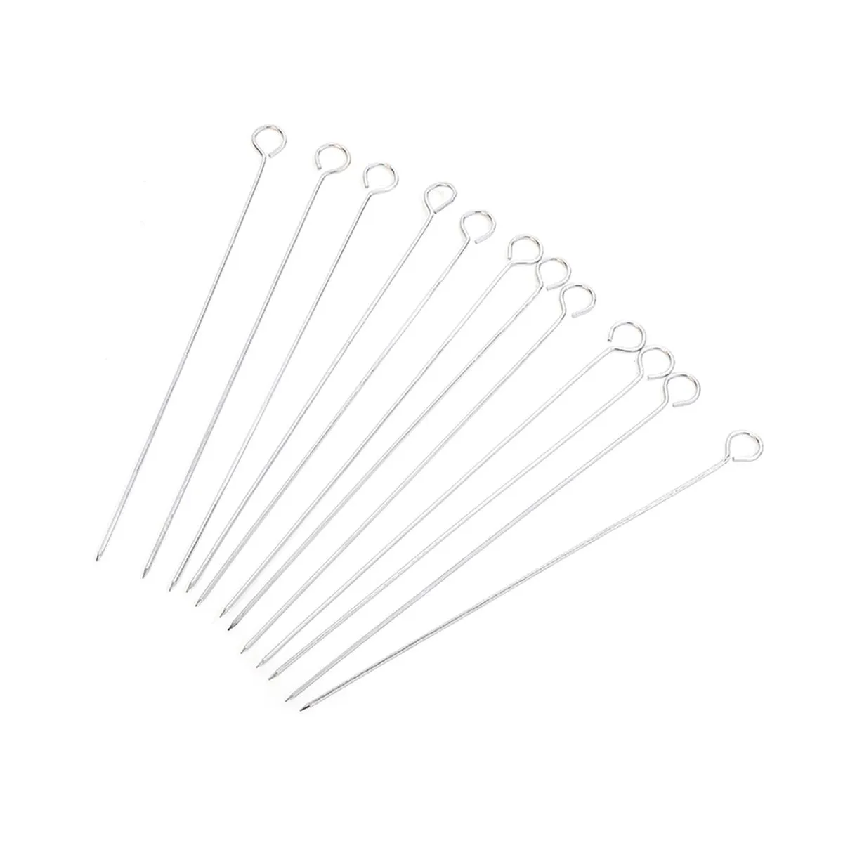Juego de Palo de Metal para Brocheta 30 cm | 12 Piezas - Imagen 2