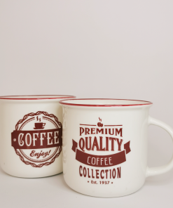 Set de tazas de café cerámica estilo camper
