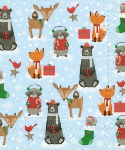 SERVILLETAS PAPEL 600197 ANIMALS IN THE SNOW