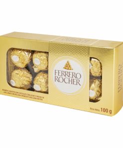 Bombón De Chocolate Recubierto De Trozos De Avellana FERRERO ROCHER 100 G