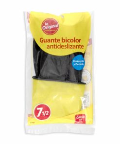 Guantes De Nitrilo Multiusos Bicolor Antideslizantes Resistentes Y Durables LA ORIGINAL Talla 7 1/2