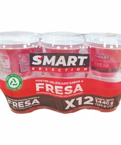 Gelatina Lista Sabor A Fresa En Vaso SMART SELECTION 12 X 120 G