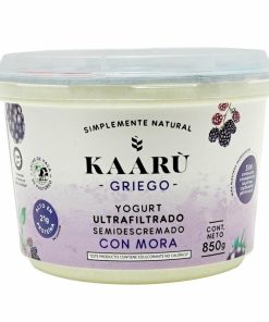 Yogurt Griego Ultrafiltrado Semidescremado Con Mora KAARÙ 850 G
