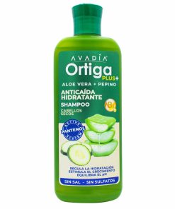 Shampoo Para Cabello Ortiga Plus Anticaída Hidratante Aloe Vera Y Pepino AVADÍA 400 Ml