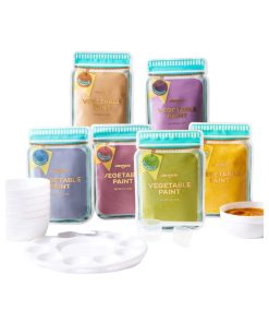 Pintura de dedo Vegetal en Polvo – 6 Colores